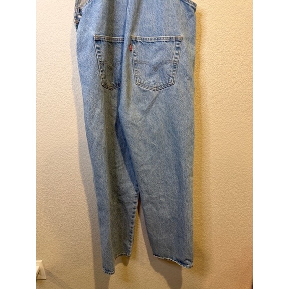 Levis Denim Overalls Light Wash Two Horse Brand Workwear Dungarees Blue Sz M - Picture 5 of 11